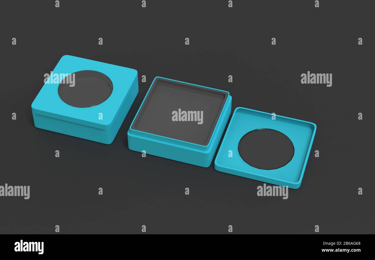 Empty box With Transparent Window mockup template. Good for packaging