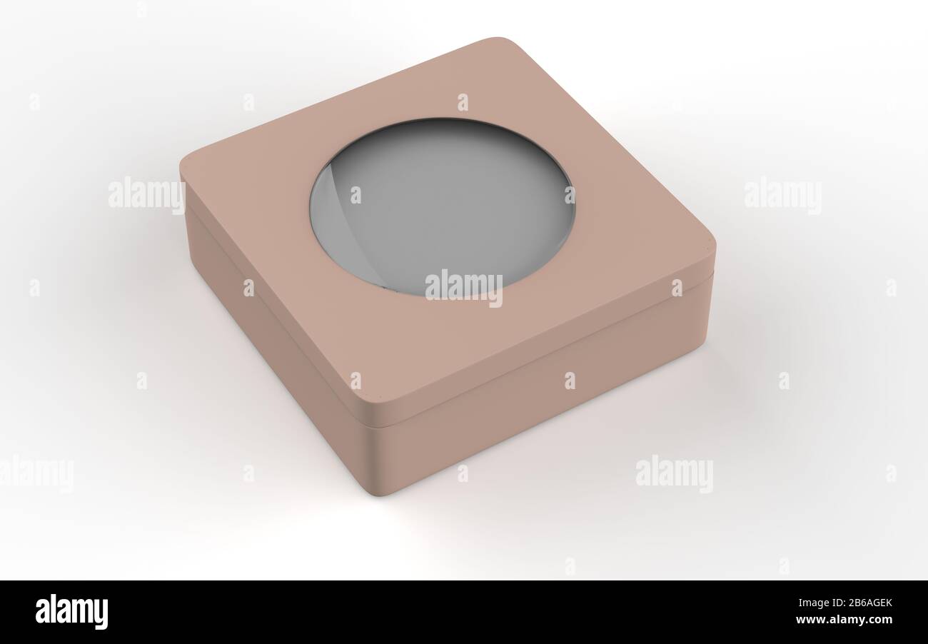 Empty Box With Transparent Window Mock Up Template Good For Packaging Design 3d Illustration Stock Photo Alamy