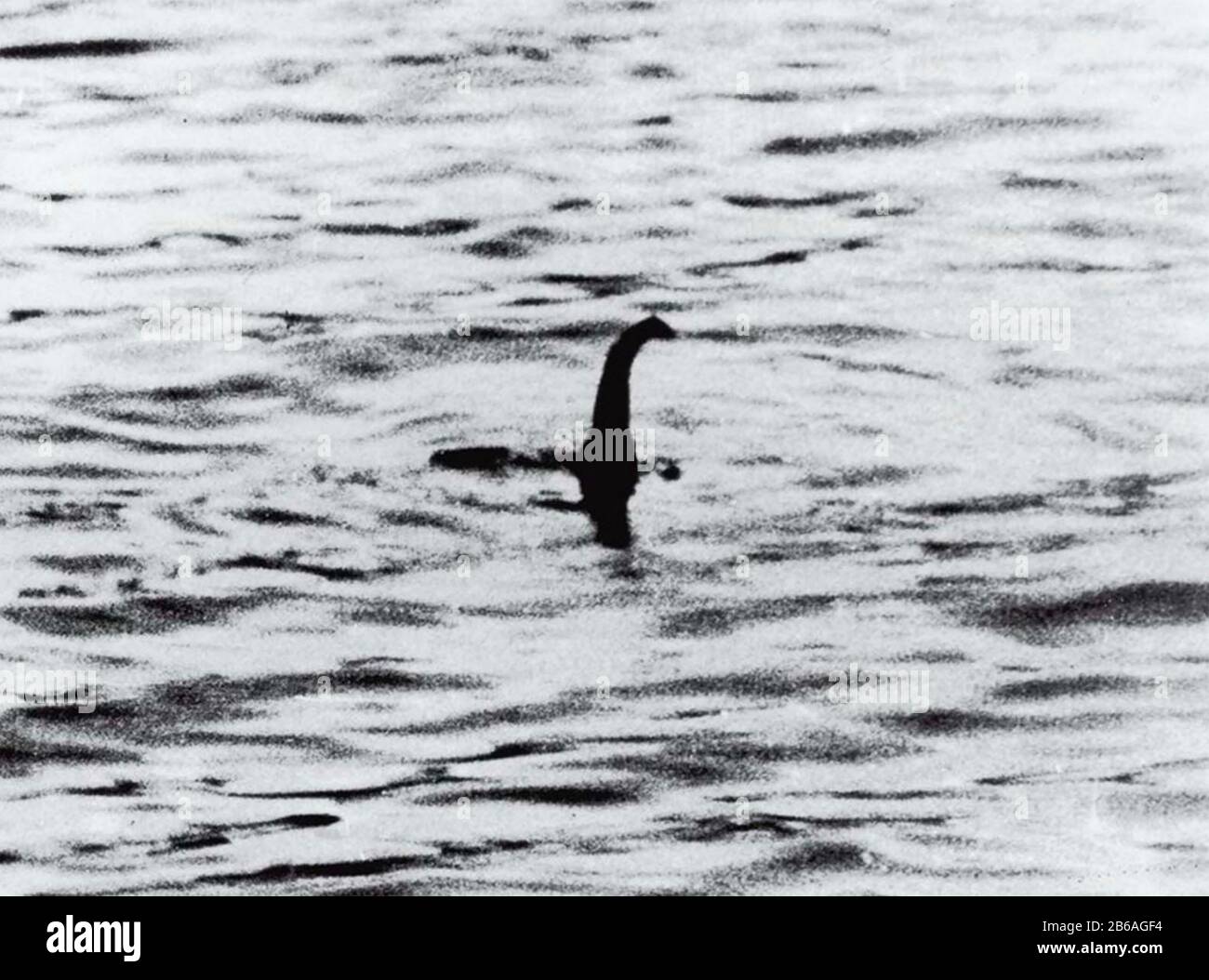 LOCH NESS MONSTER The so-called 'surgeon's photograph" taken by gynaecologist Robert Wilson (actually made from a toy submarine) first published in the Daily Mail in 1934 Stock Photo