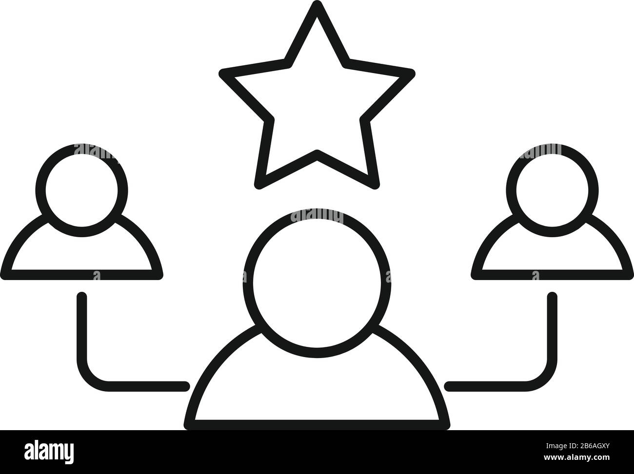Social media group icon. Outline social media group vector icon for web ...