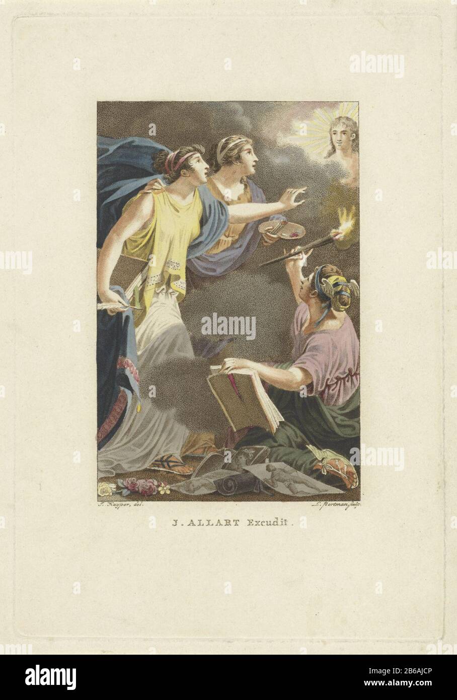 Allegory Of Drawing Painting And Writing Arts Title Page For M