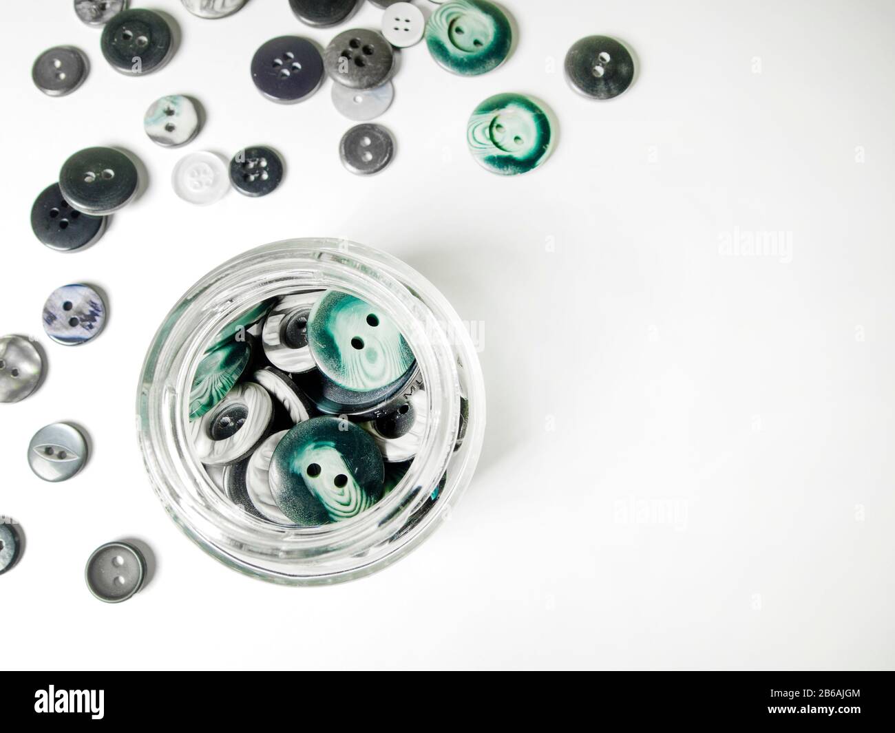 gray buttons sewing