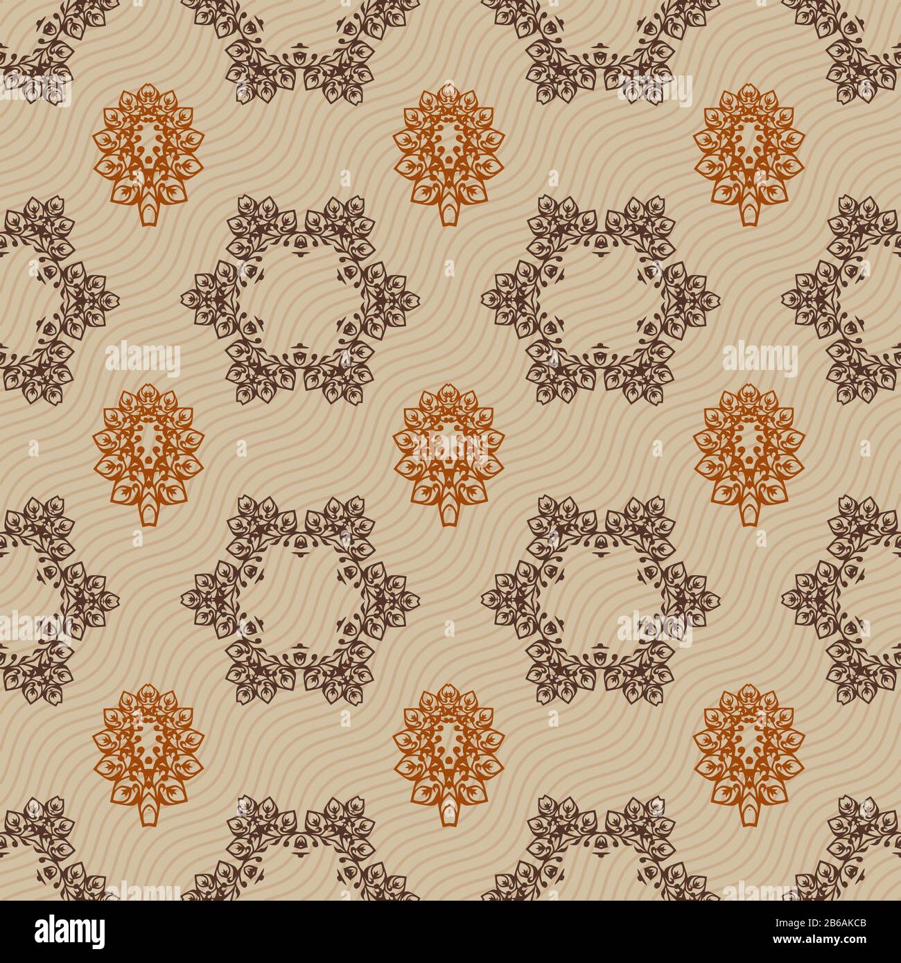 Seamless ornament pattern vector tile for multipurpose use in design ...