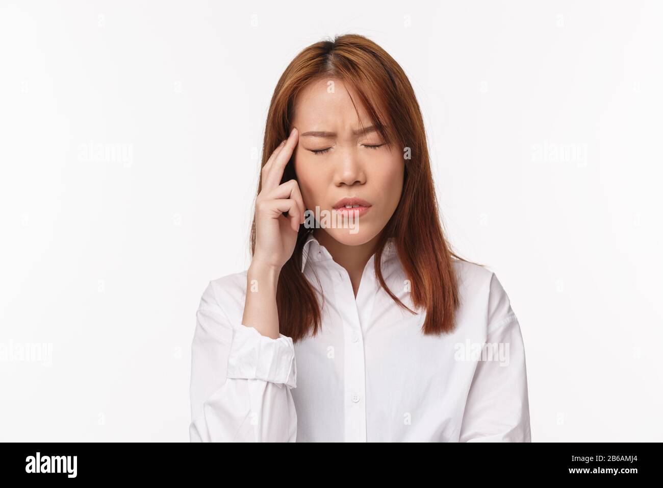 Health, midicine and people concept. Closeup portrait of tired and