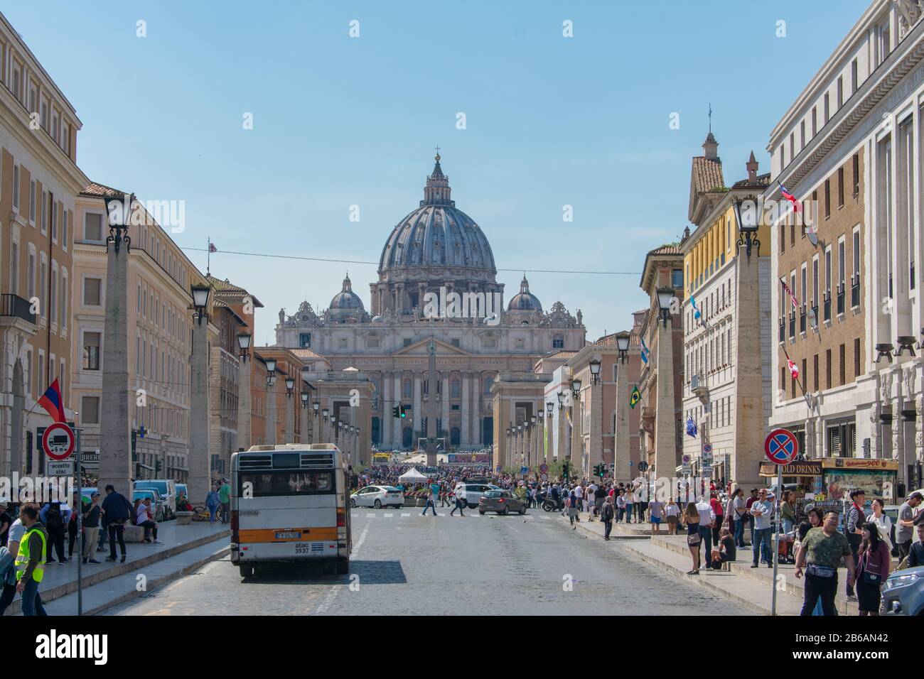 Vatican City Street View Vatican, Rome, Italy - April 21, 2019 Street View Of Vatican Dome Of Papal  Basilica Of St Peter In Vatican City Stock Photo - Alamy