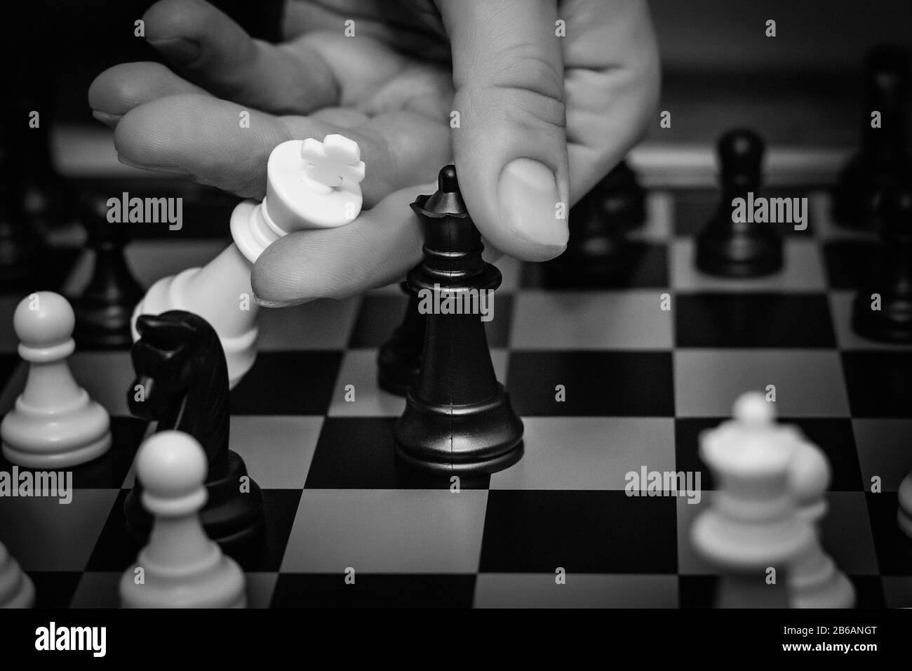 Businessman Playing Chess Board Game For Development Analysis New Strategy  Planningthe Battle Of Competition And Strategy Ideas With Market Mechanism  Stock Photo - Download Image Now - iStock