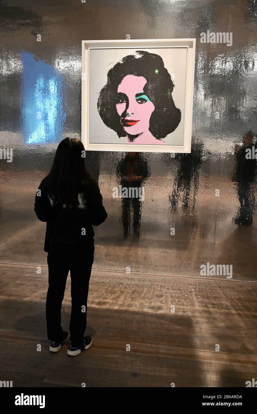 Silver Liz (aka Liz Taylor). Andy Warhol Exhibition. Presented in the Eyal Ofer Galleries. Running from 12th March - 06th September 2020, Tate Modern, London. UK Stock Photo