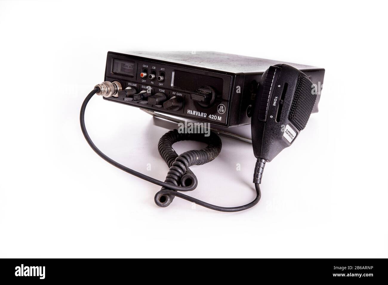 Harvard 420M. UK legal CB radio on a white background Stock Photo Alamy