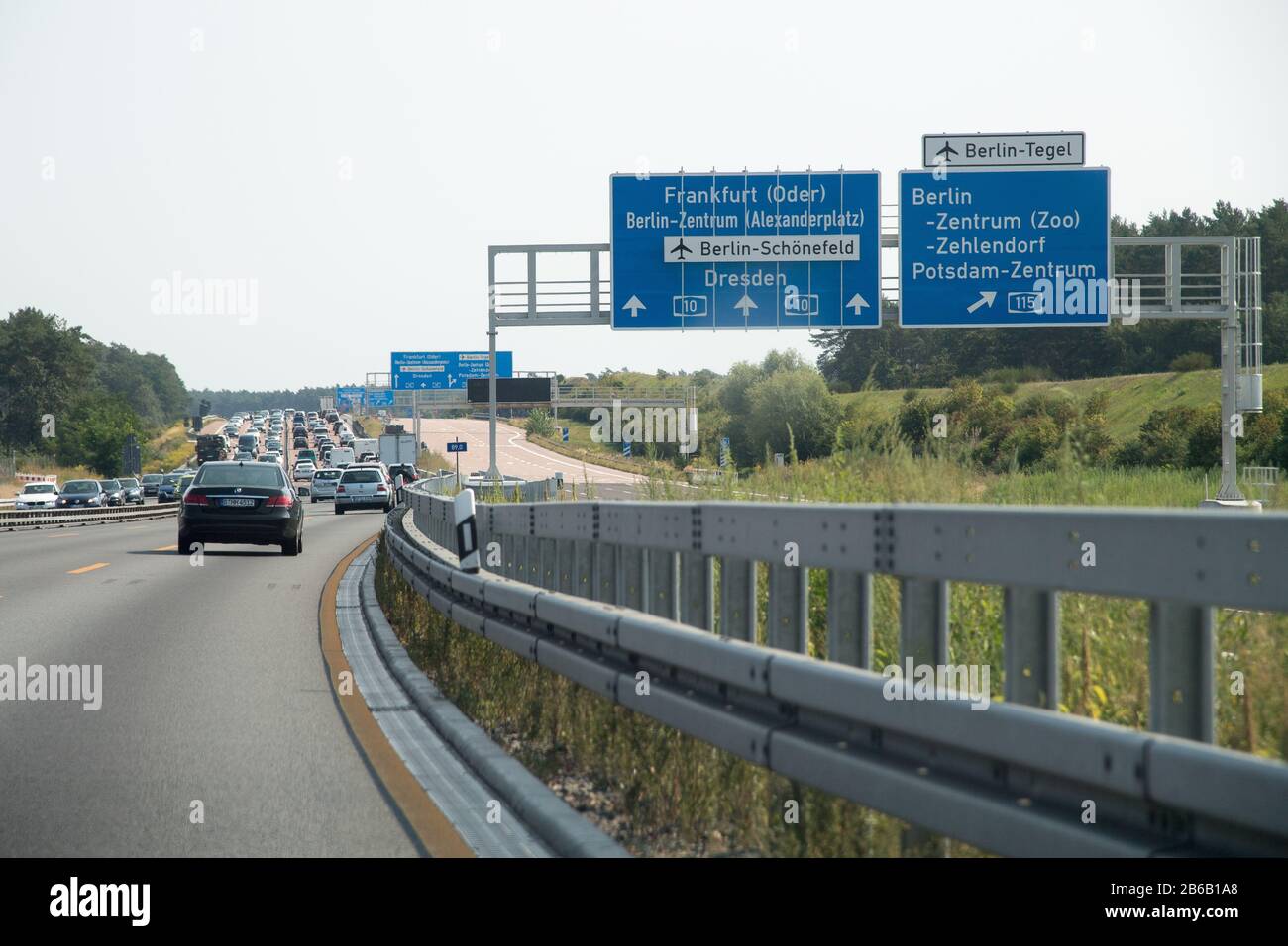 Bundesautobahn 10 (Berliner Ring), Brandenburg, Germany. August 25th 2019 ©  Wojciech Strozyk / Alamy Stock Photo Stock Photo - Alamy