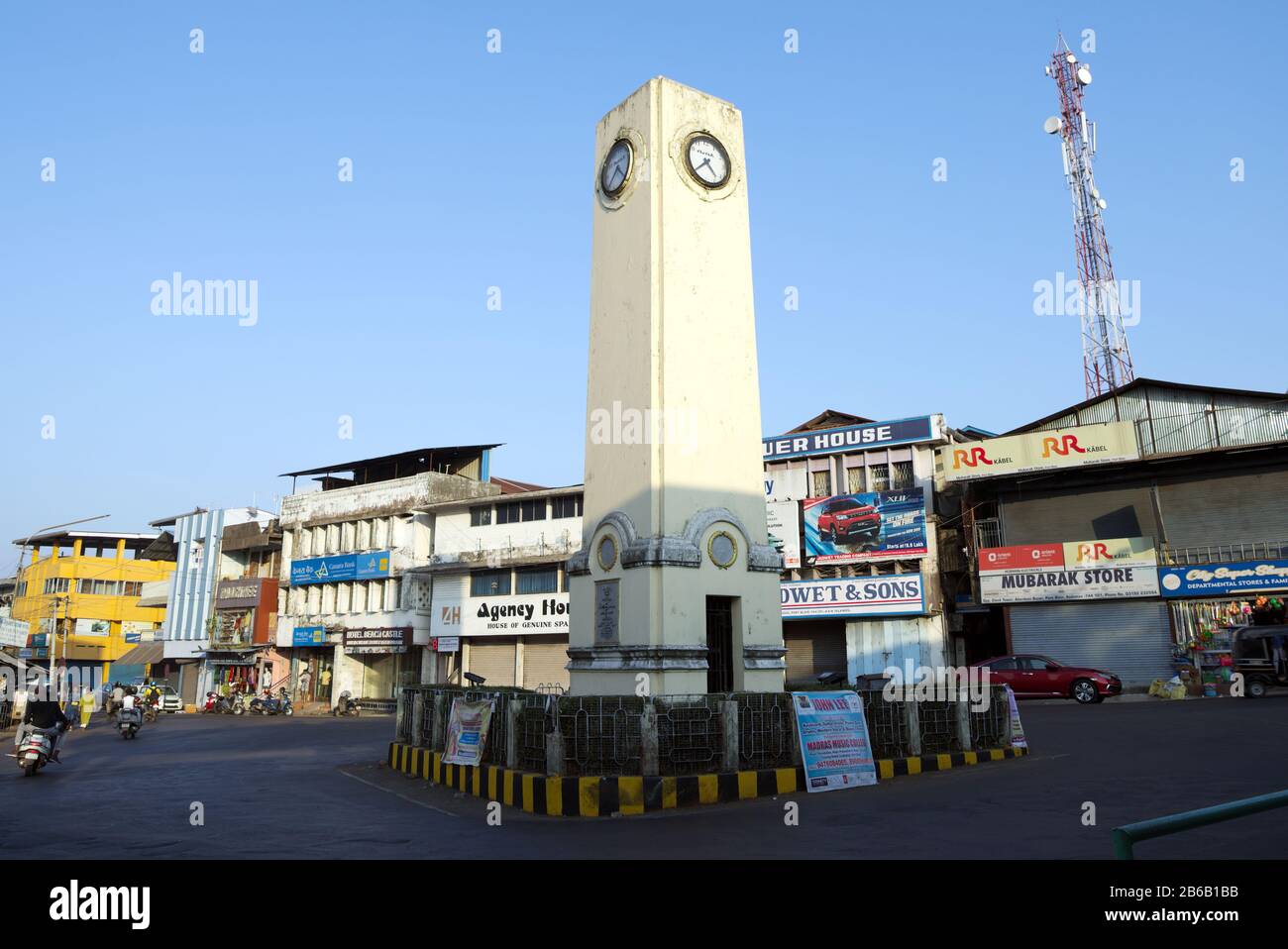 PORT BLAIR, INDIA - MARCH 1, 2020: Clock Tower at Port Blair in India. Clock Tower is a war memorial dedicated to the memory of victory and of the sol Stock Photo