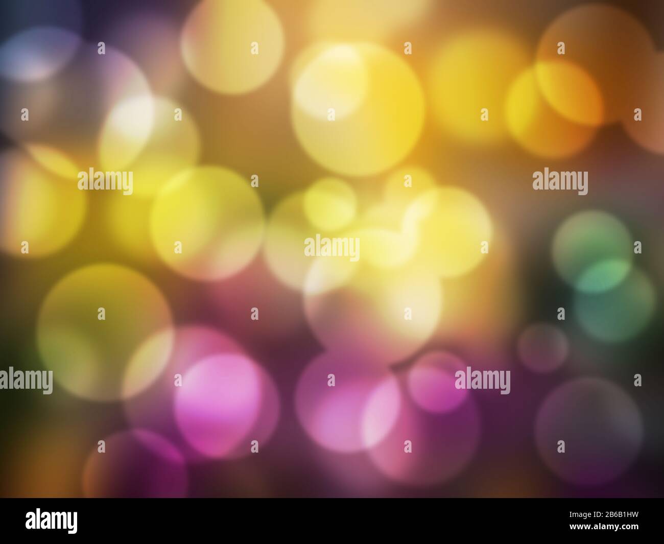 yellow and purple background with bokeh Stock Photo
