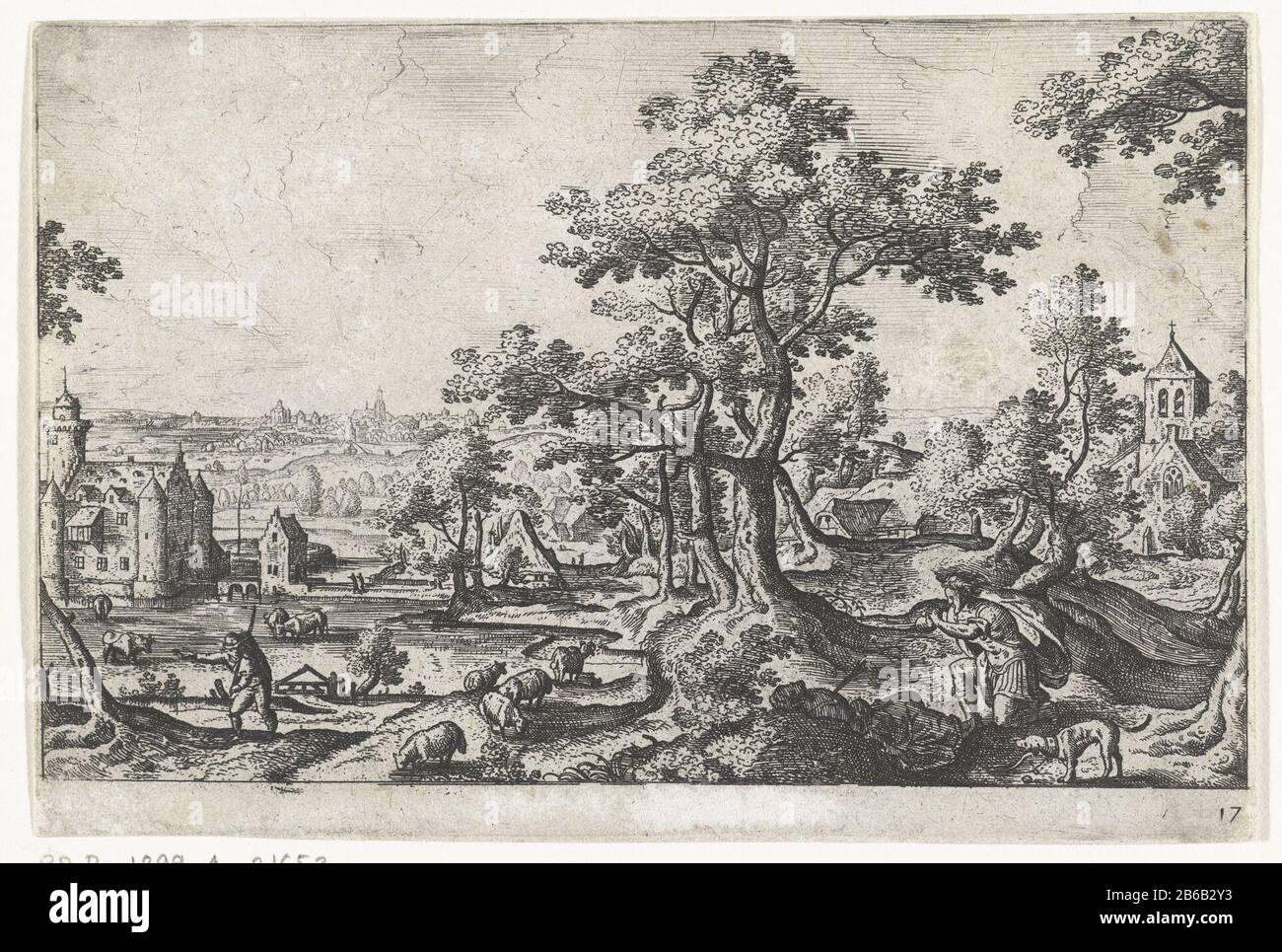 Apollo killed Coronis Landscapes with mythological and biblical scenes ...