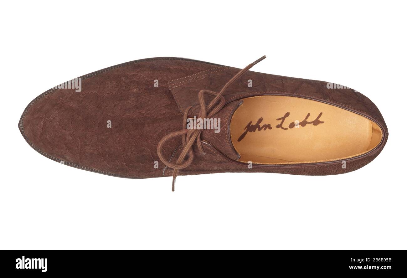 John Lobb brown leather shoe. Stock Photo