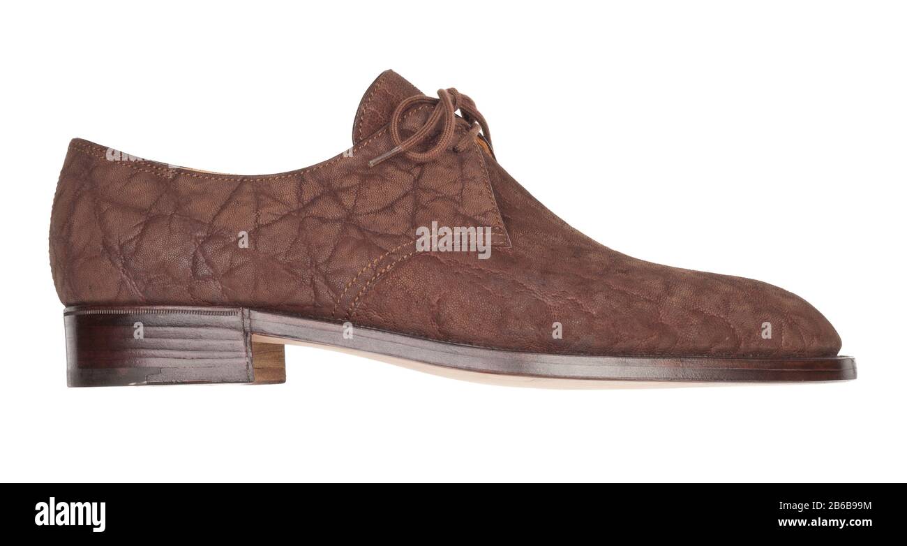 John Lobb brown leather shoe. Stock Photo