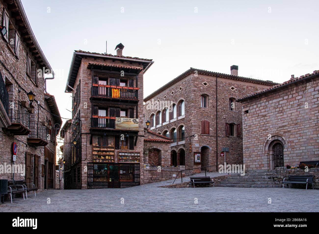 Castellar de N'Hug in Catalonia, Spain Stock Photo