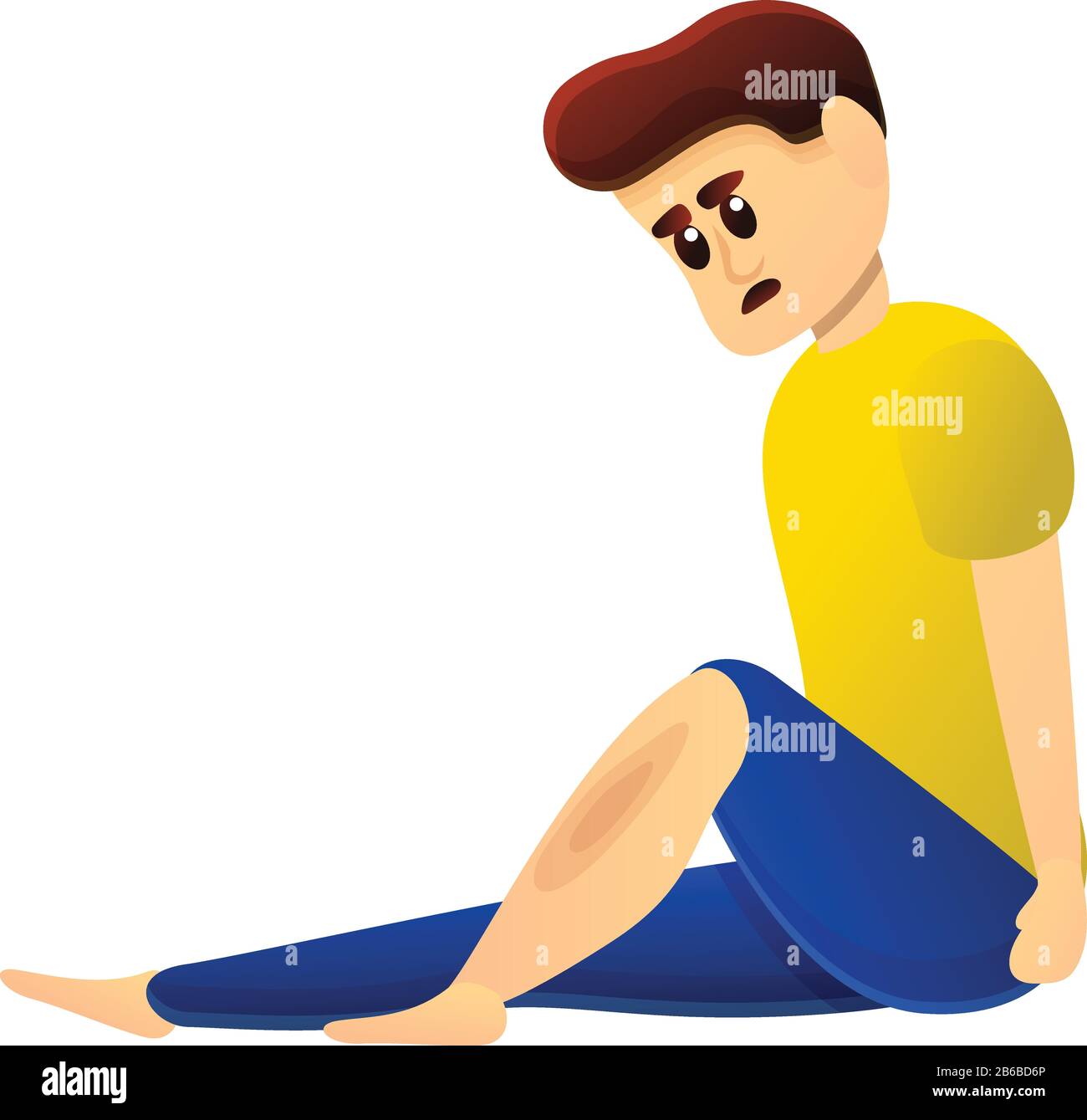 Leg injury icon. Cartoon of leg injury vector icon for web design