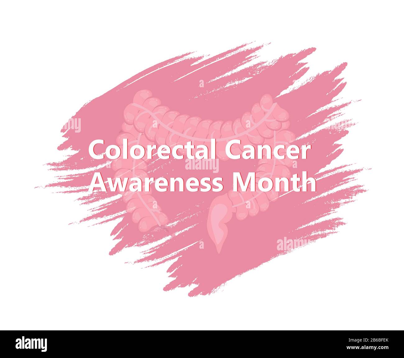 Colorectal cancer awareness month in March. Colon oncology concept vector Stock Vector