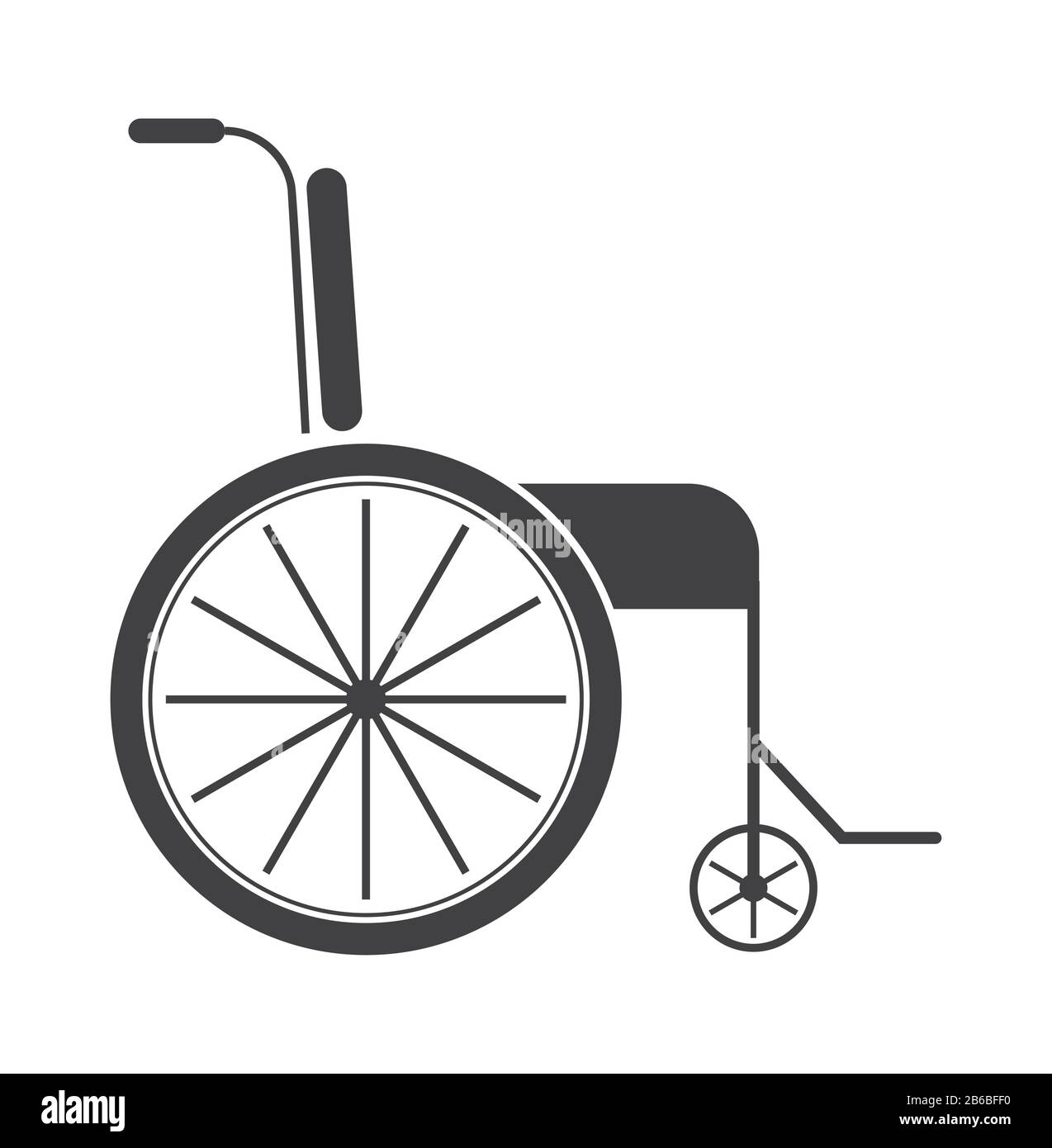 Wheelchair icon vector. Wheelchair for disabled and inclusive Stock