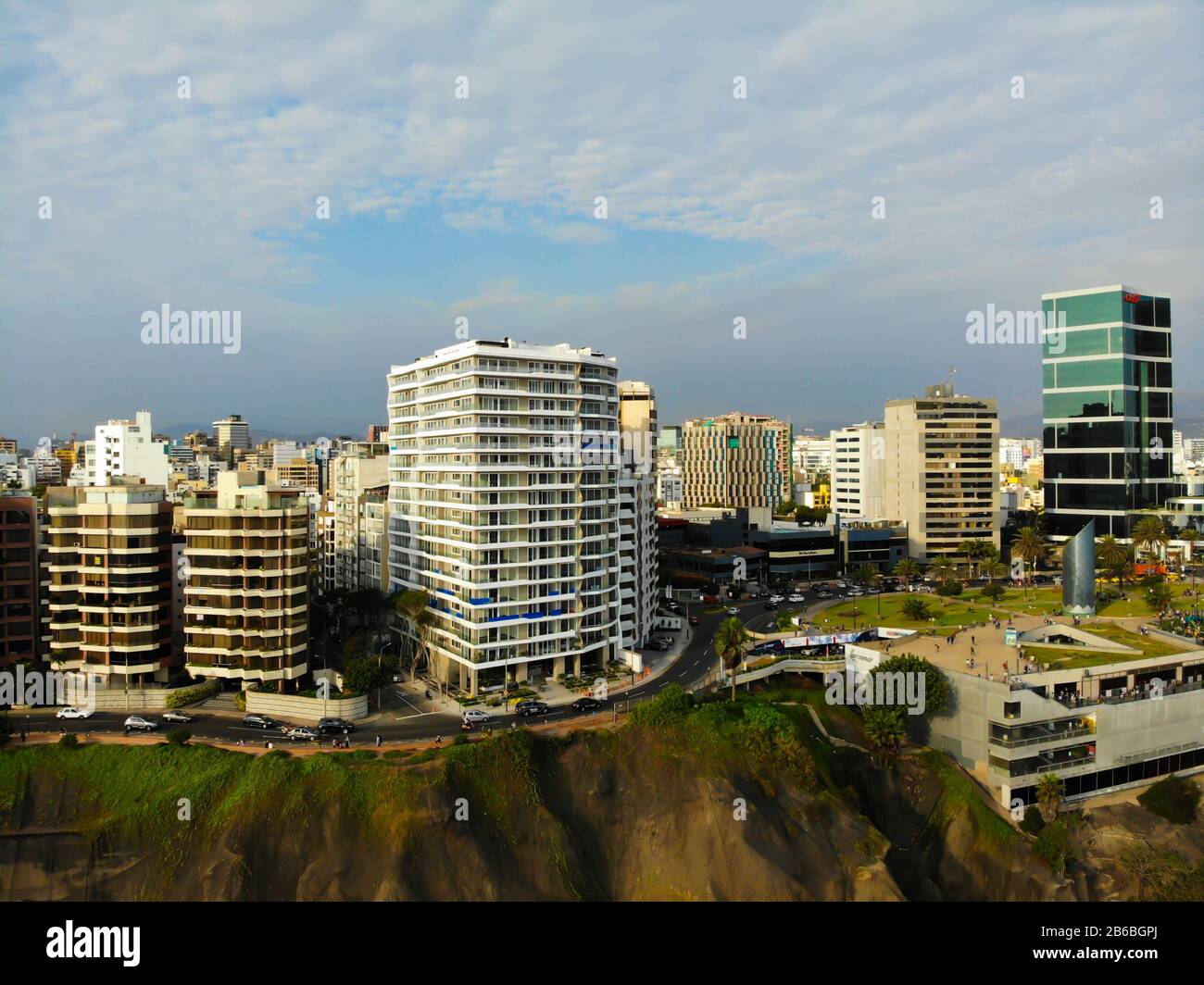 Drone photos from the Costa Verde in Lima Peru Stock Photo