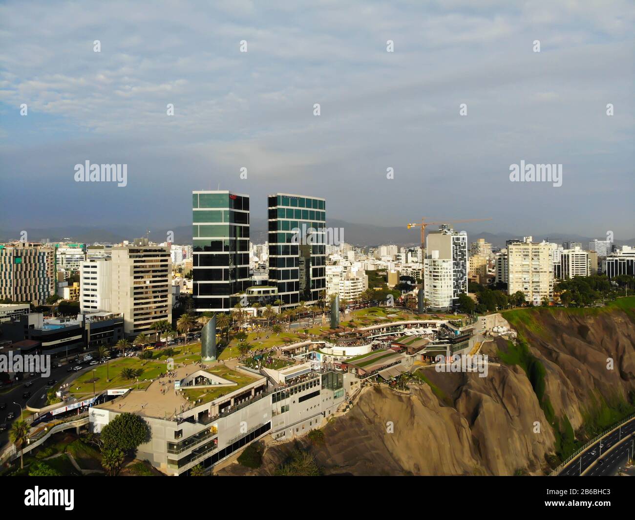 Drone photos from the Costa Verde in Lima Peru Stock Photo