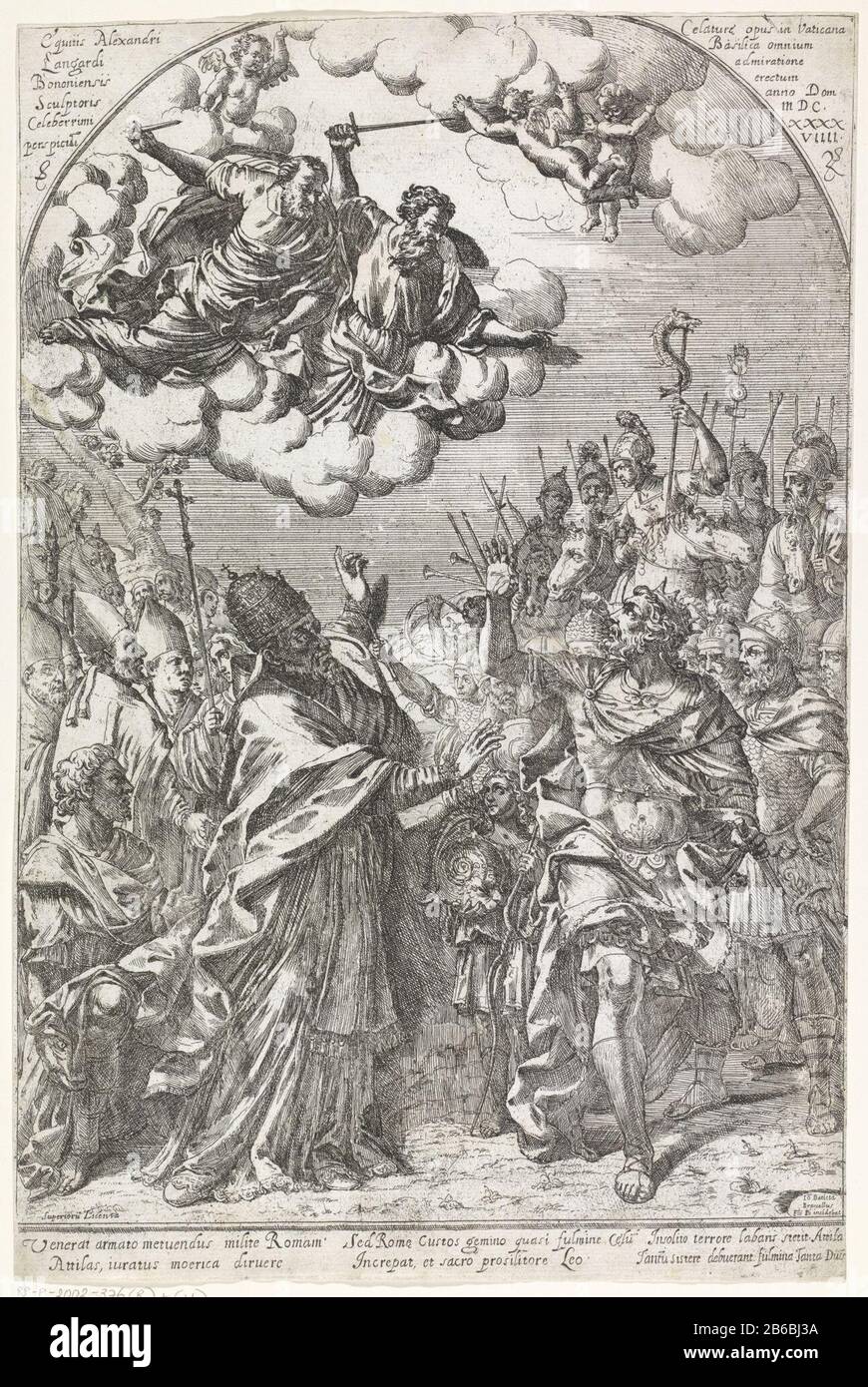 Atilla the city of Rome Pope Leo the Great and his entourage meet ...