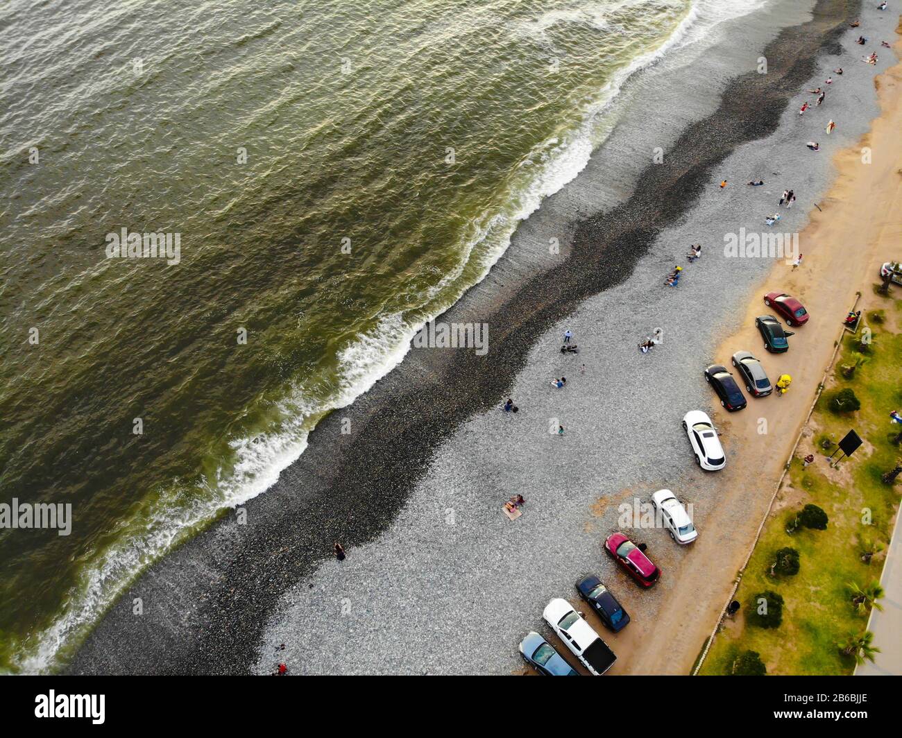 Drone photos from the Costa Verde in Lima Peru Stock Photo