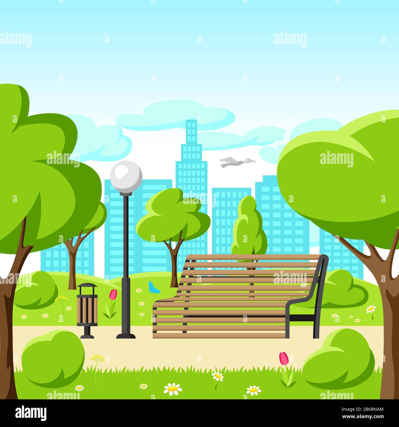 Background skyline square Stock Vector Images - Alamy