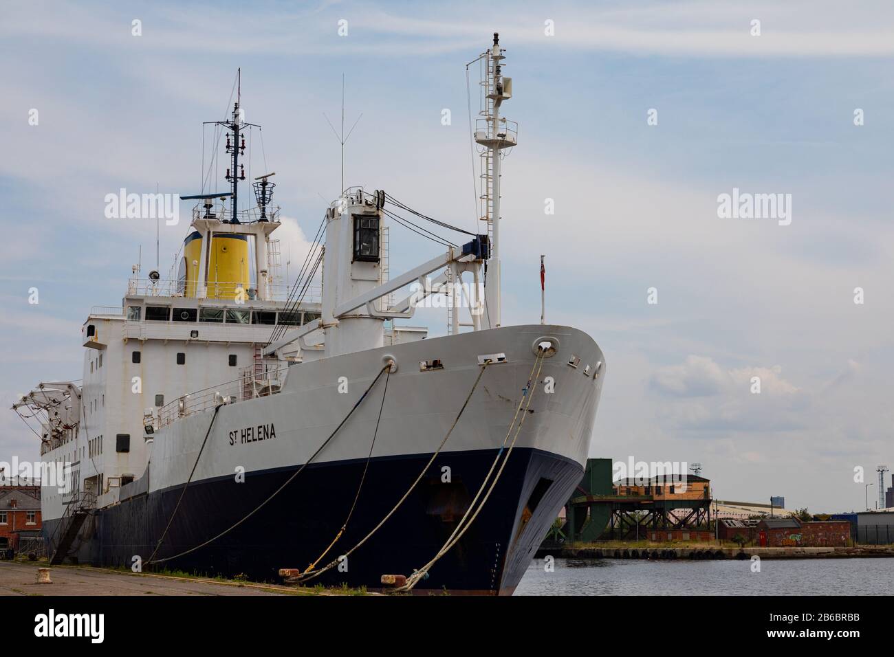 View of the St Helena from looking towards the bow in Wallasey Wirral August 2019 Stock Photo