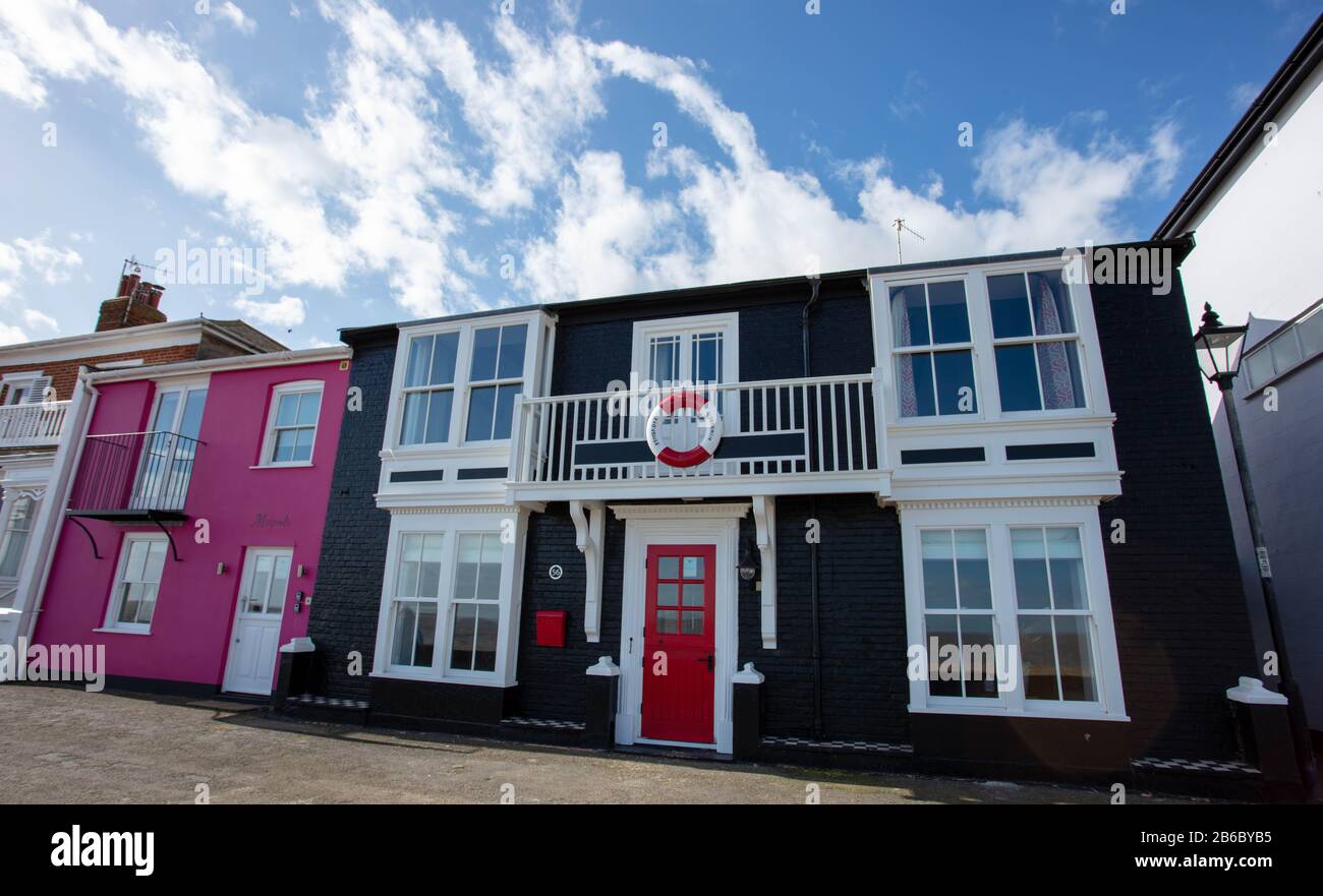 Colourful Houses at Aldeburgh Suffolk Stock Photo Alamy