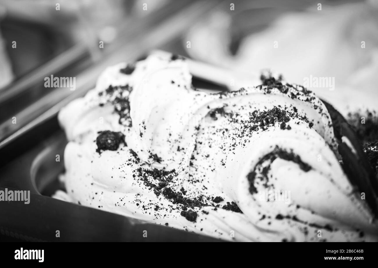 italian ice cream close up view Stock Photo