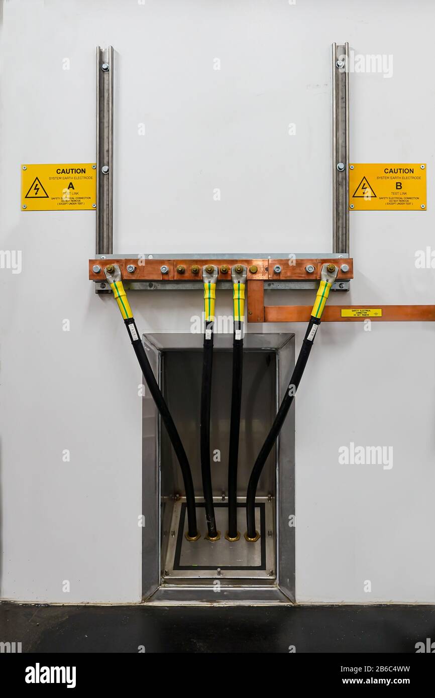Electrical Substation Earthing System and cabling Stock Photo Alamy