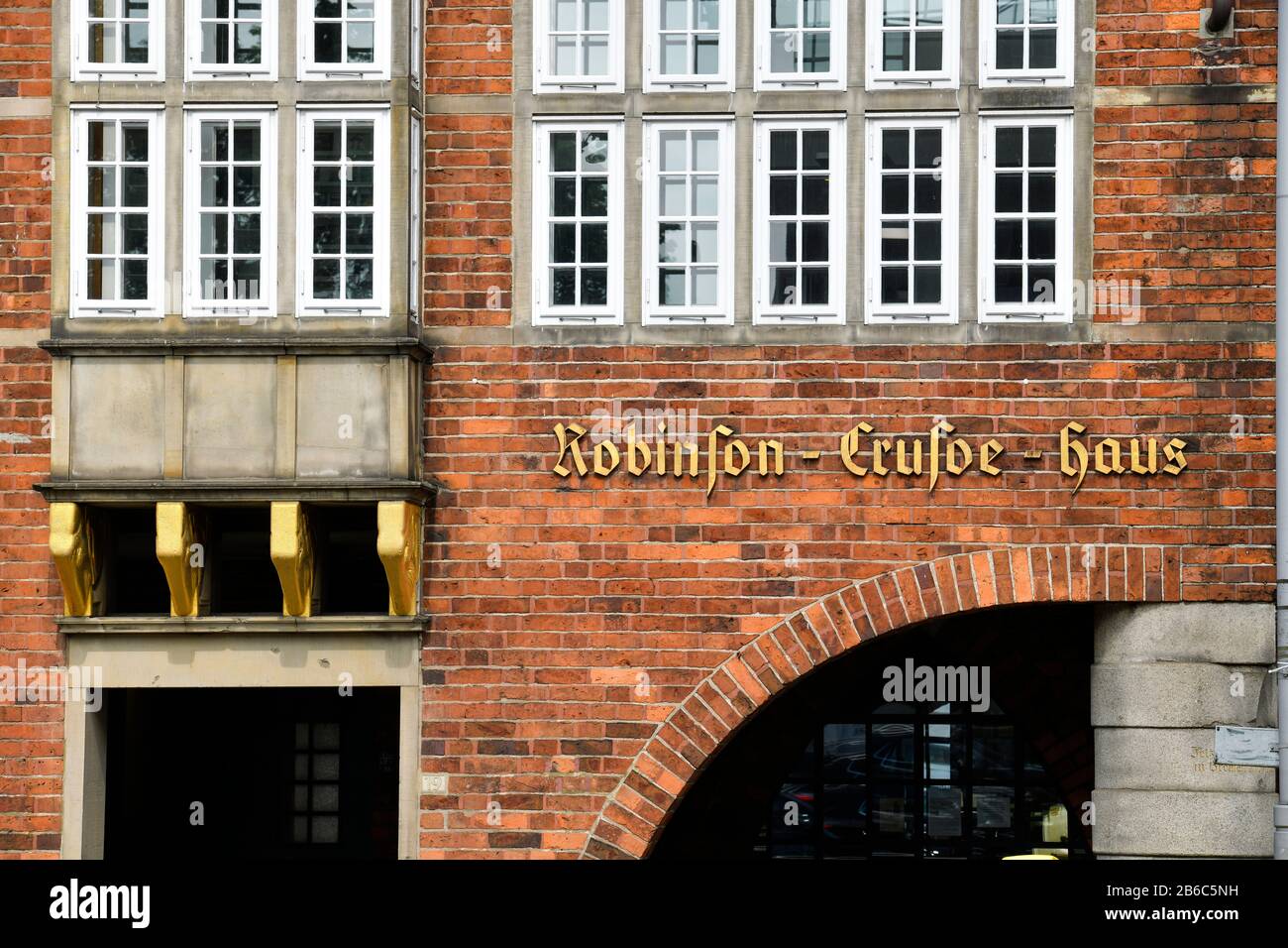 Robinson Crusoe Haus, Böttcherstraße, Altstadt, Bremen, Deutschland Stock Photo