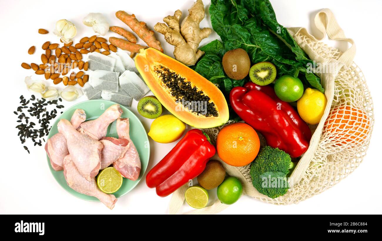 Foods that boost the Immune System. Citrus, red bell peppers, broccoli