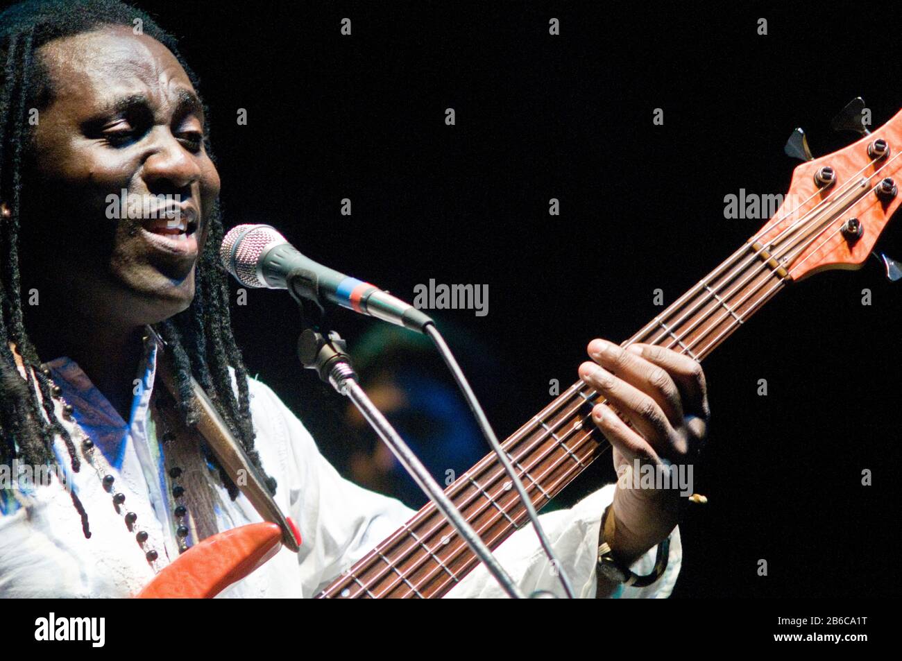 Jazz bassist Richard Bona performing live Stock Photo - Alamy