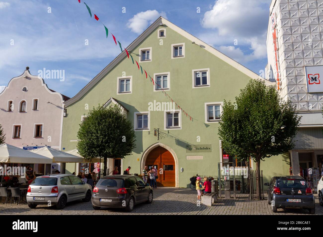 Der Wäscheladen in Kelheim, Bavaria, Germany. Stock Photo