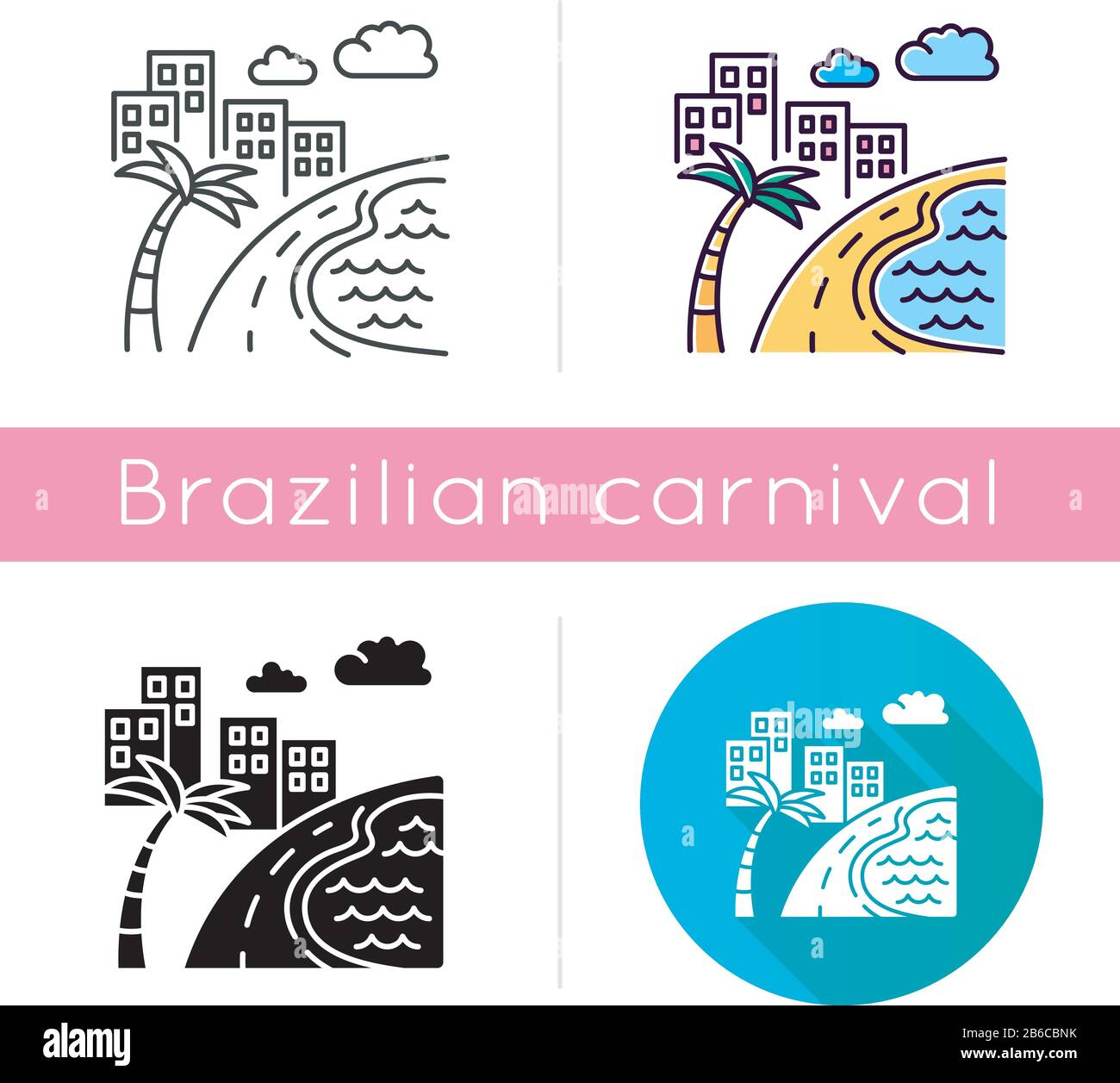 Cartoon beach rio Stock Vector Images - Alamy