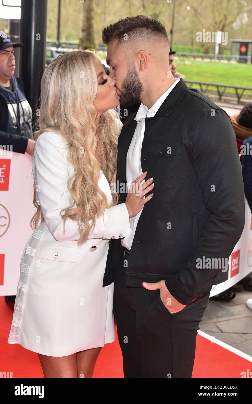Paige Turley and Finley Tapp attend the TRIC Awards 2020 at The ...