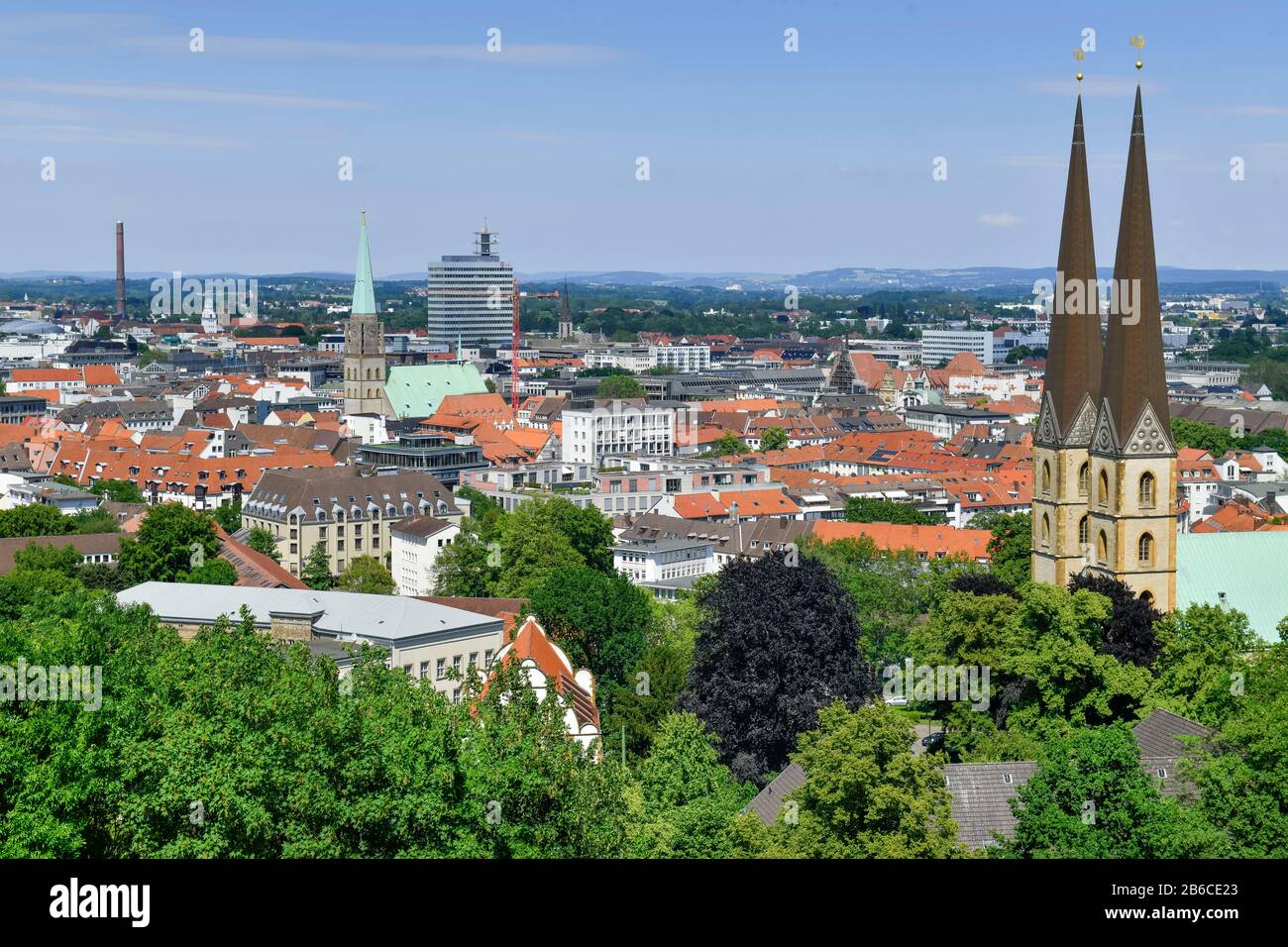 Stadtpanorama, Bielefeld, Nordrhein-Westfalen, Deutschland Stock Photo