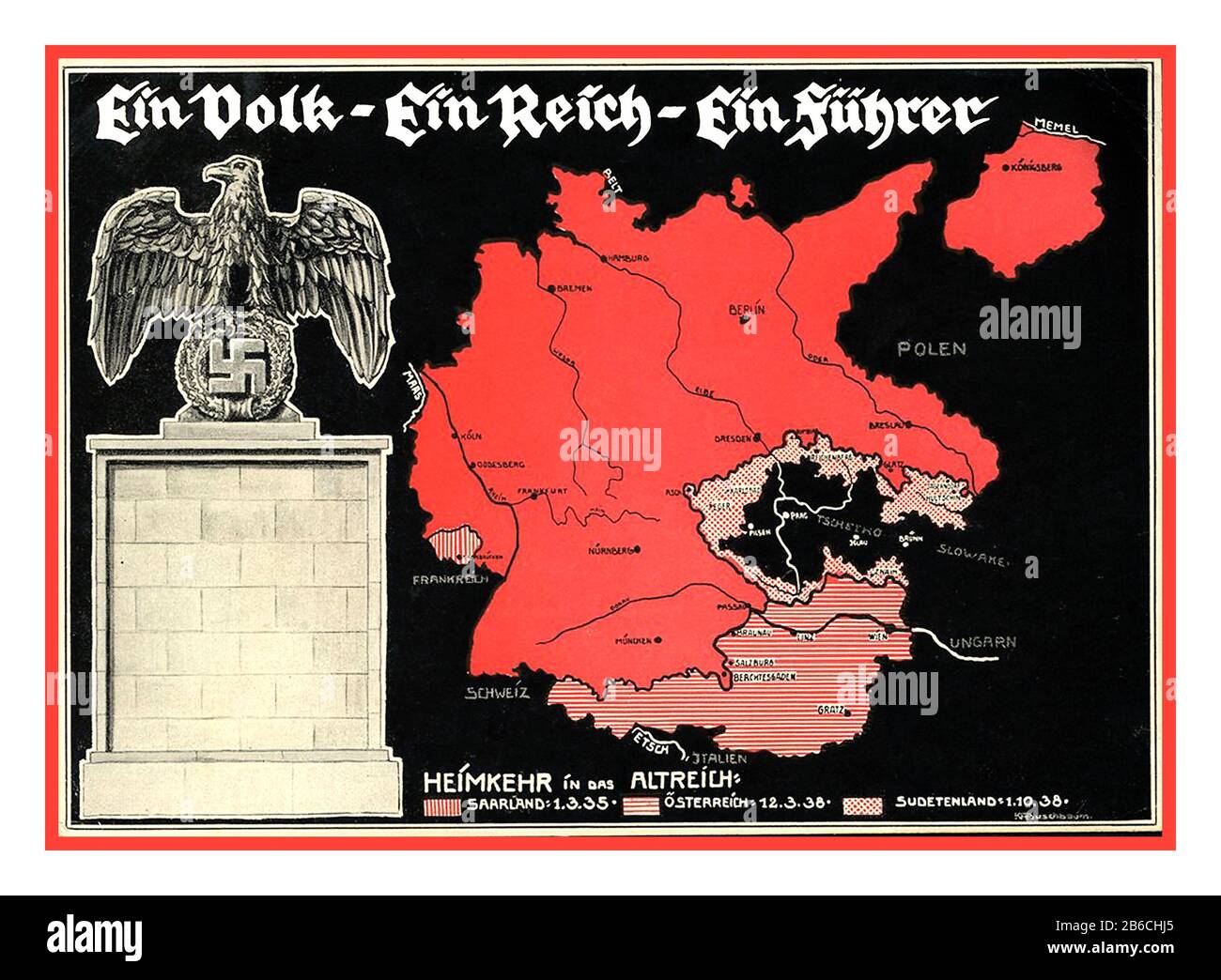 1938 propaganda postcard Germany, return of Sudentland 1938 propaganda postcard Germany, return of Sudentland