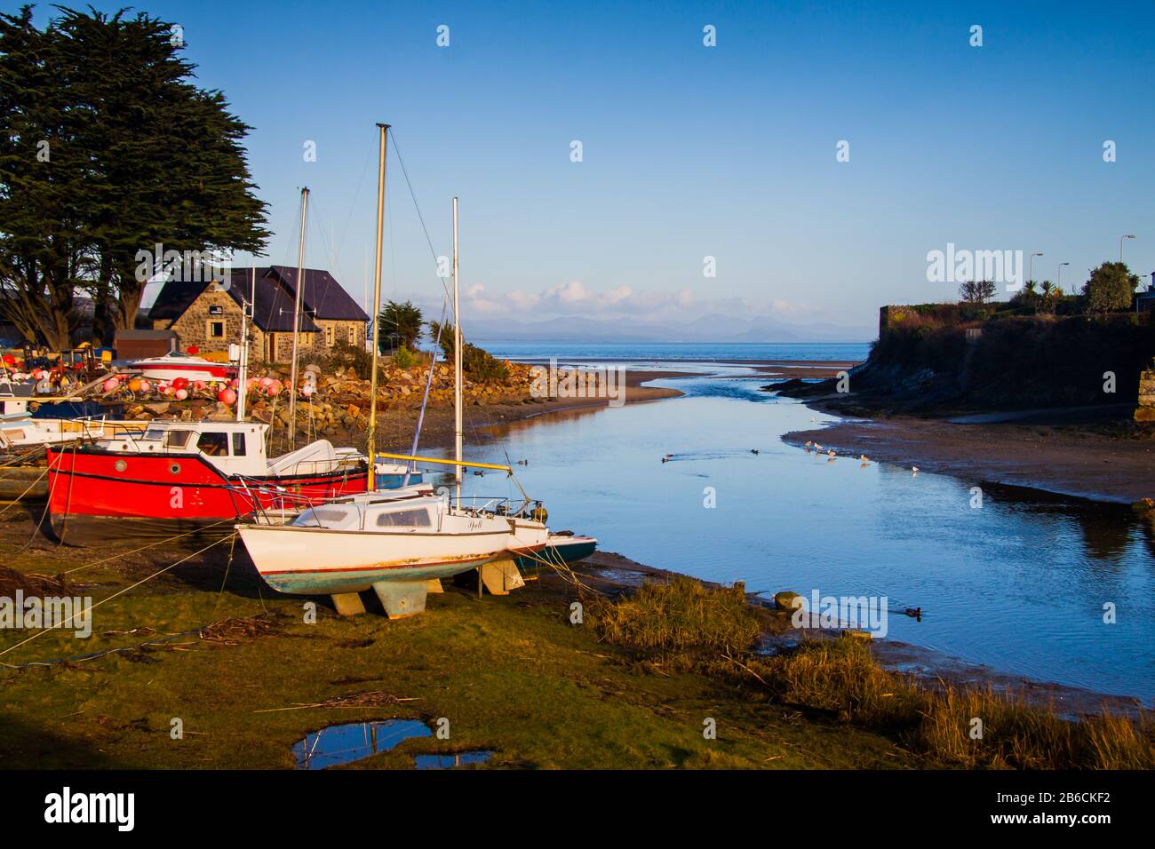 Abersoch harbour Stock Photo