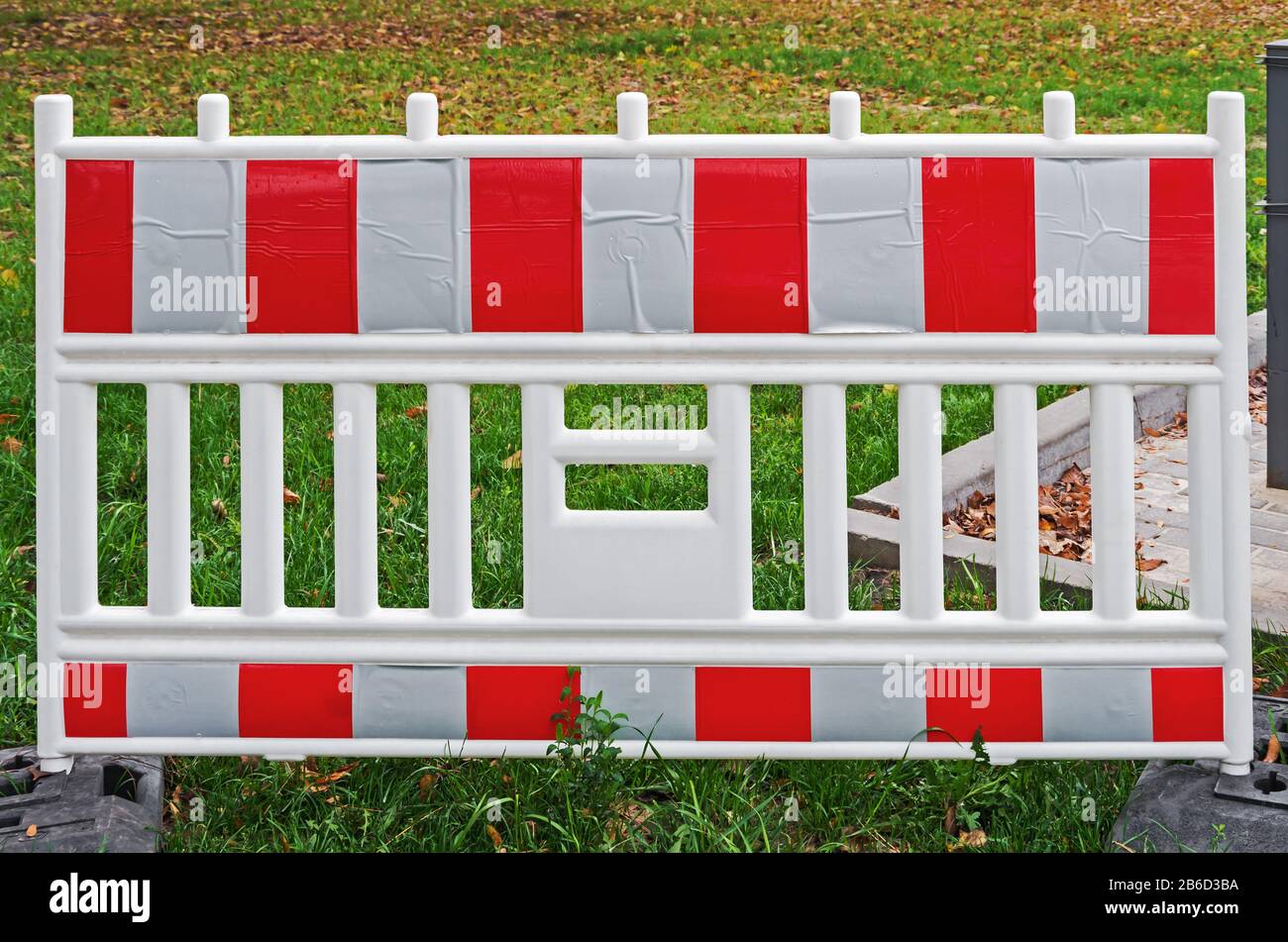 Plastic portable barrier for crowd control or fencing of hazardous