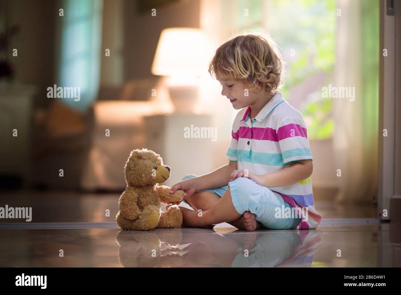 hugging stuffed animal