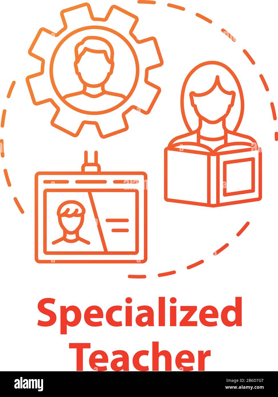 Specialized teacher concept icon. Professional tutor. Tuition and