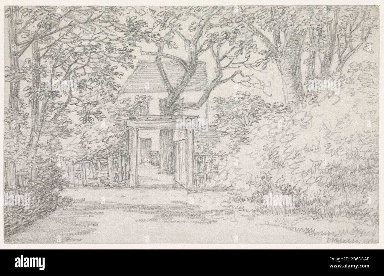 Shaded Lane To A Garden Gate Shaded Lane To A Garden Fence Object Type Drawing Object