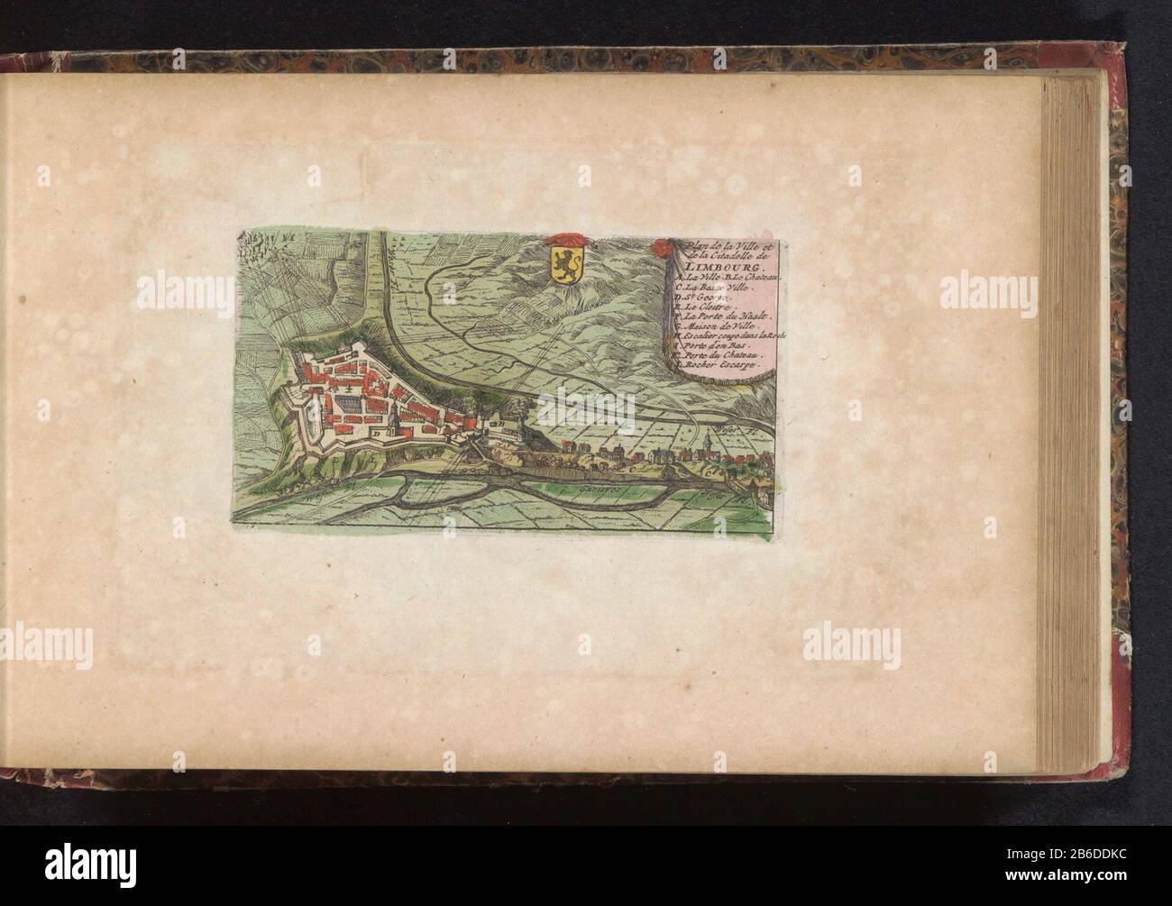 Bombardment Of Limbourg By The Allies 1703 Plan De La Ville Et De La Citadelle The Limbourg Title Object Card In A Nutshell With The Shelling Of The City Of Liege Limbourg