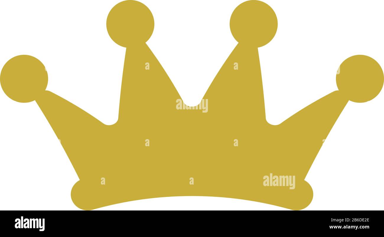 Isolated golden crown icon Stock Vector