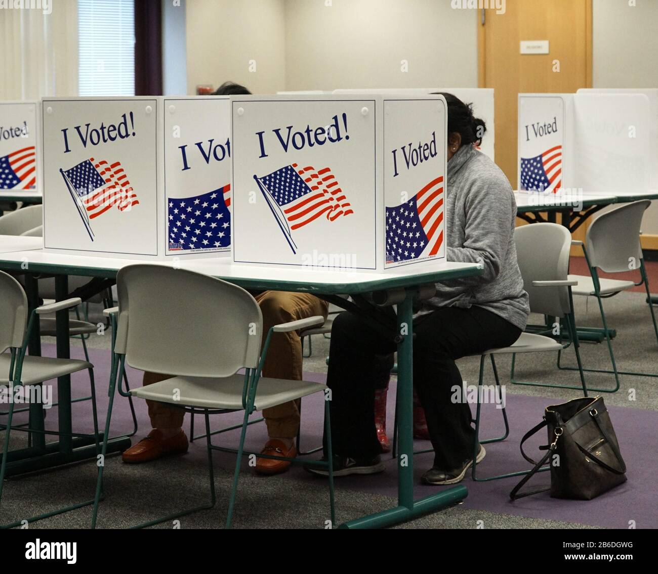 Livonia, USA. 10th Mar, 2020. Voters cast their ballots at Precinct 8 in Westland. Primaryday2020march2 (Photo by John Heider/Hometown Life/Imagn/USA Today Network/Sipa USA) Credit: Sipa USA/Alamy Live News Stock Photo