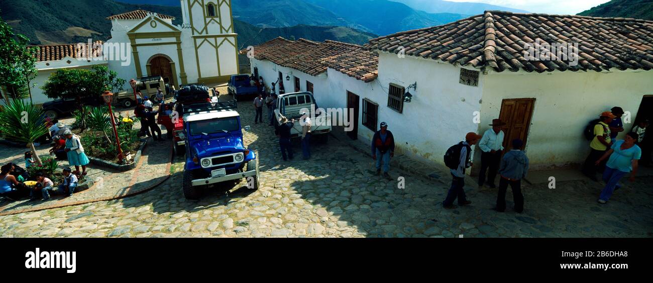Small mountain village, Los Nevados, Merida, Merida State, Venezuela Stock Photo