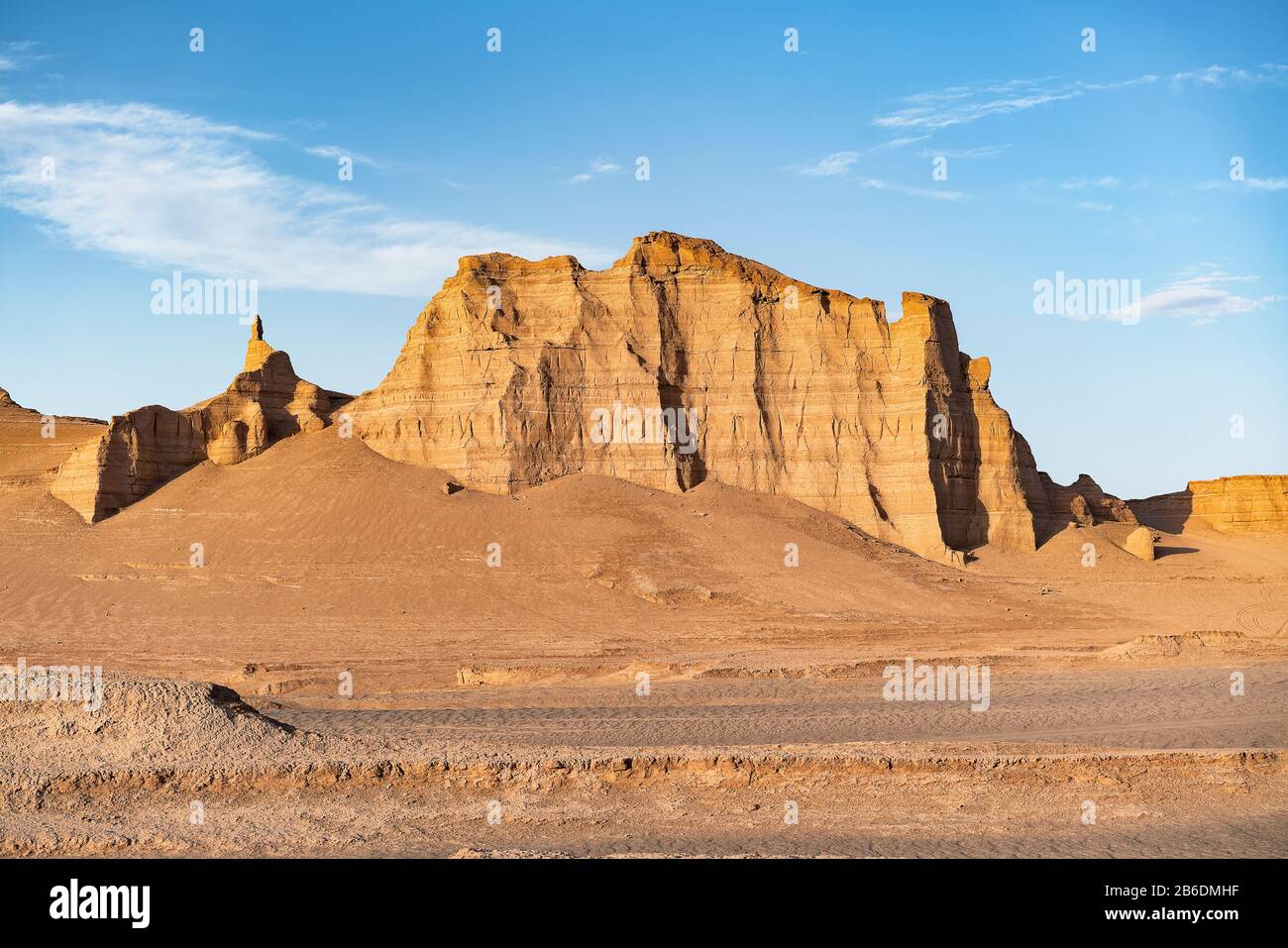 Kaluts in Lut desert, Iran Stock Photo