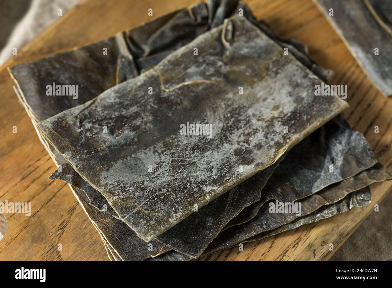 Raw Dried Kombu Kelp Seaweed Ready to Cook Stock Photo Alamy